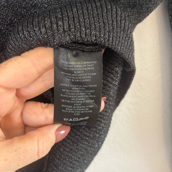 NWT Anthropologie Twofer Sweater | Charcoal Metallic | Size XXS - Picture 7 of 12